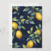 Citroenboom Italië Geïnspireerd Bestemming Bruilof Kaart (Achterkant)