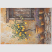 Citroenboom Lavendel Tuinschilderij Decoupage Tissuepapier (Voorkant)