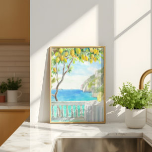 Citroenboom Limonade Terras Zee Natuur Scene Poster