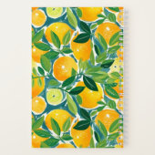 Citroenboom Monogram INITIAAL Fris Kleurrijk Plezi Notitieboek (Achterkant)