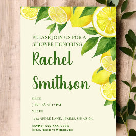 Citroenboom Thema Uitnodiging voor de Douche