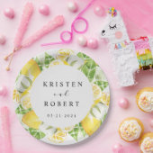 Citroenboom Tuin Bloemen Bruiloft Papier Bord (Feest)