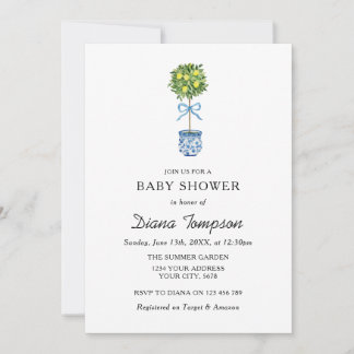 Citroenboom Zomer Baby Shower Kaart