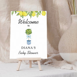 Citroenboom Zomer Baby shower Welkom Poster