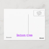 citroenboomdruppel briefkaart (Achterkant)