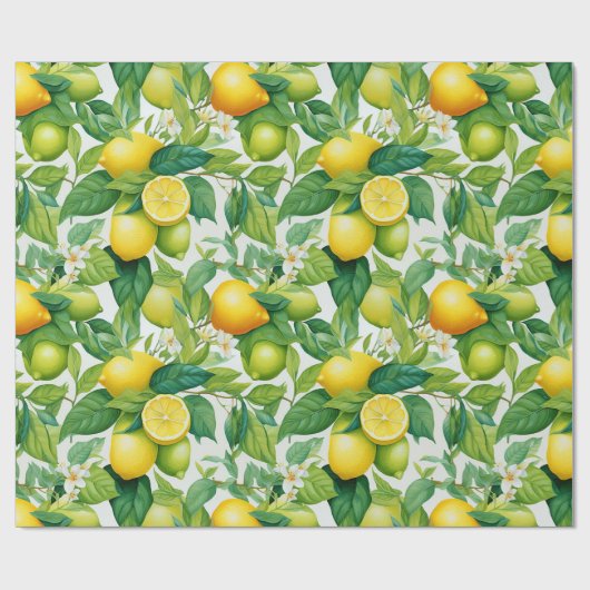 Citroenboomgaard Groene Gift Cadeaupapier (Vlak)