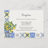 Citroenboomgaard Italiaans platteland bruiloft rec Informatiekaartje (Voorkant)