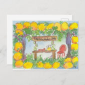 Citroenboomgaard met limonade briefkaart (Voorkant / Achterkant)