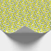 Citroenboomkunst: geel citrus naadloos patroon cadeaupapier (Hoek)