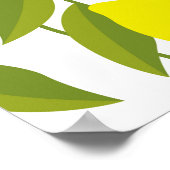 Citroenboomkunst: geel citrus naadloos patroon poster (Hoek)