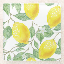 Citroenboompatroon Geel Groene Onderzetters