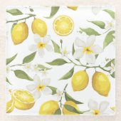  citroenboompatroon glazen onderzetter (Voorkant)