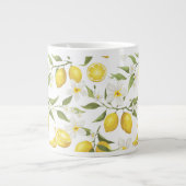 citroenboompatroon grote koffiekop (Voorkant)