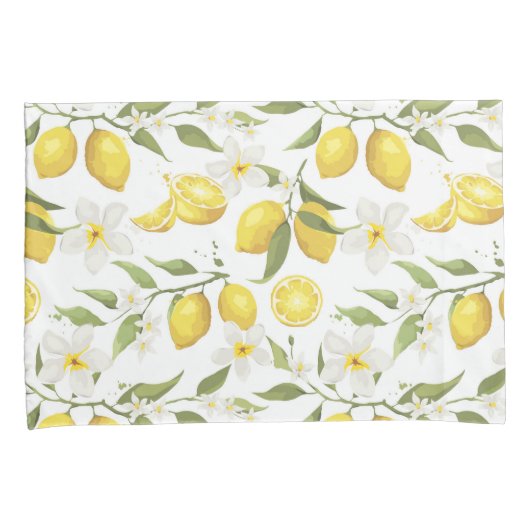  citroenboompatroon kussensloop (Voorkant-Rechts)