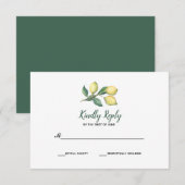 Citroenboomtak | Bruiloft RSVP Kaartje (Voorkant / Achterkant)