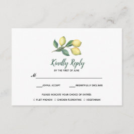 Citroenboomtak | Bruiloft RSVP met maaltijdkeuze