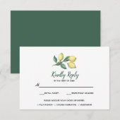 Citroenboomtak | Bruiloft RSVP met maaltijdkeuze (Voorkant / Achterkant)