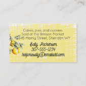 citroenbranche bakcateringbedrijf c... visitekaartje (Achterkant)