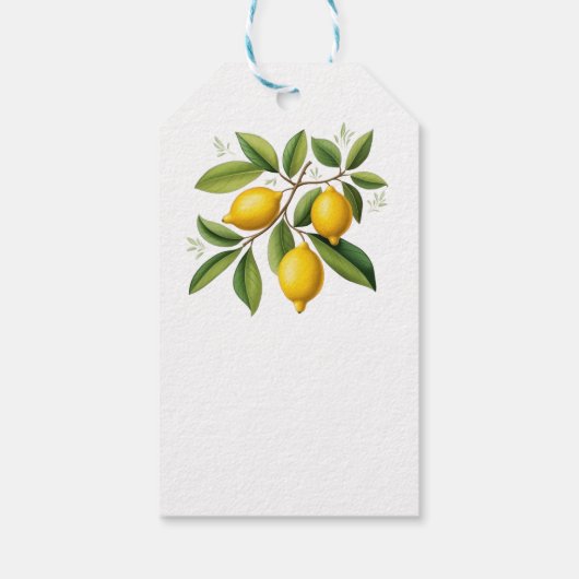 Citroenbranche Elegant  Cadeaulabel (Achterkant)