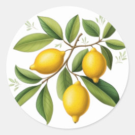 Citroenbranche Elegant Ronde Sticker