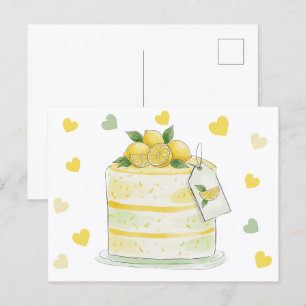 Citroencake Aquarel Briefkaart