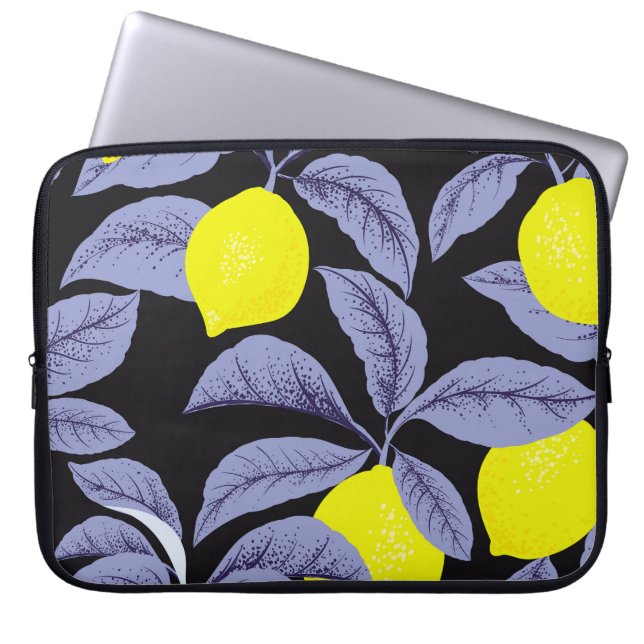 Citroencitrus, botanisch  ontwerp. laptop sleeve (Voorkant)