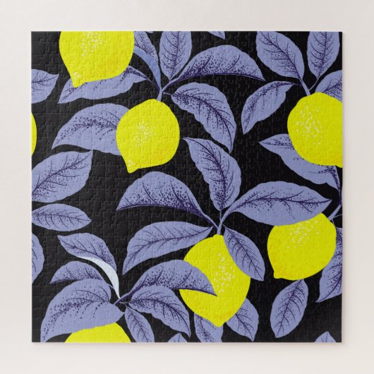 Citroencitrus, botanisch  ontwerp. legpuzzel (Verticaal)