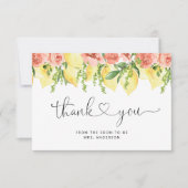 Citroencitrus | Botanisch Vrijgezellenfeest Bedankkaart (Voorkant)