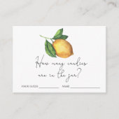 Citroencitrus - Hoeveel snoepjes zitten er in de p Informatiekaartje (Voorkant)