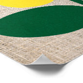 Citroencitrusboom II tak Geel Groen Abstract Poster (Hoek)