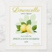 Citroencitrusvrucht Limoncello Wijn Etiket (Enkel label)