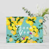 Citroendagen Aqua Bedankkaart (Staand voorkant)