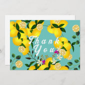 Citroendagen Aqua Bedankkaart (Voorkant / Achterkant)