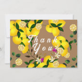 Citroendagen Bruin Bedankkaart (Voorkant)