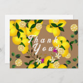 Citroendagen Bruin Bedankkaart (Voorkant / Achterkant)