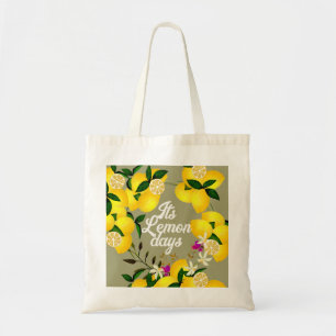 Citroendagen grijs tote bag