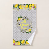 Citroendagen Motief Grijs Bad Handdoek (Handdoek)