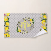 Citroendagen Motief Grijs Bad Handdoek (Handdoek)