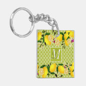 Citroendagen Motief Groen Sleutelhanger (Voorkant Links)