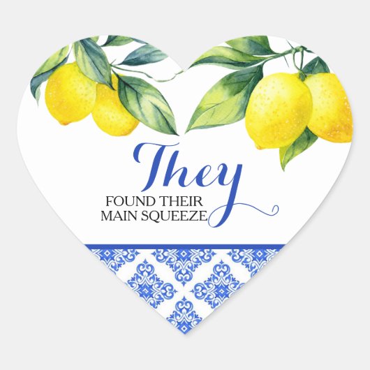 Citroendouche Hart Sticker (Voorkant)