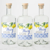 Citroendouche Likeurfles Etiket (Flessen)