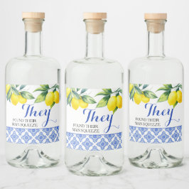 Citroendouche Likeurfles Etiket