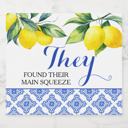 Citroendouche Likeurfles Etiket (Enkel label)