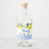 Citroendouche Likeurfles Etiket (Voorkant)