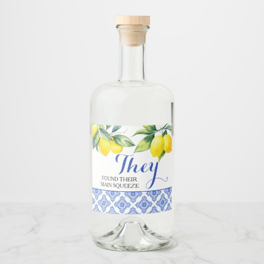 Citroendouche Likeurfles Etiket (Voorkant)