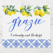 Citroendouche Likeurfles Etiket (Enkel label)