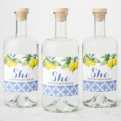 Citroendouche Likeurfles Etiket (Flessen)