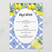 Citroendouche Menu (Voorkant)