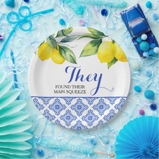 Citroendouche Papieren Bordje (Feest)