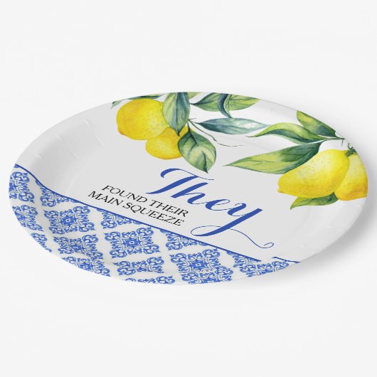 Citroendouche Papieren Bordje (Gekanteld)